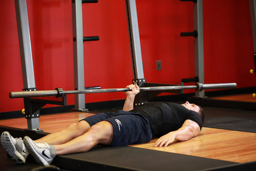 One Arm Floor Press reference position 1
