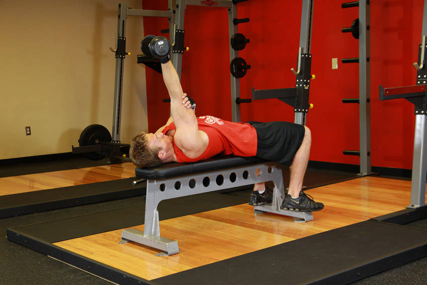 One Arm Supinated Dumbbell Triceps Extension reference position 2