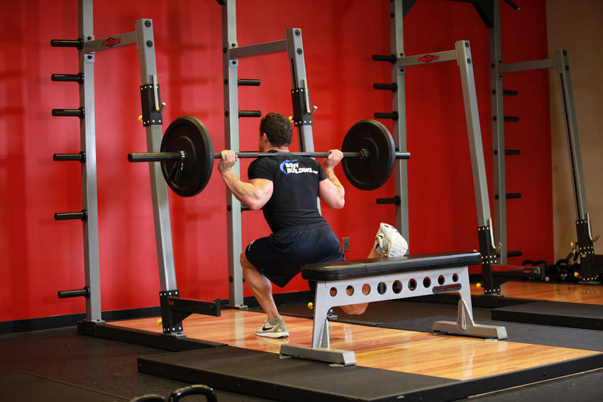 One Leg Barbell Squat reference position 2