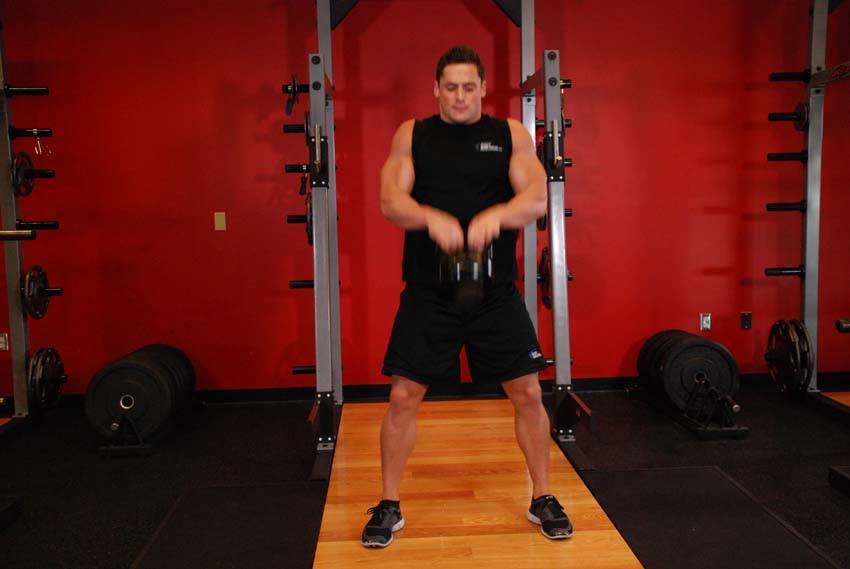 Open Palm Kettlebell Clean reference position 2