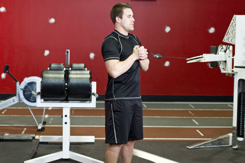 Pallof Press With Rotation reference position 1
