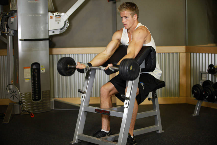 Preacher Curl reference position 1
