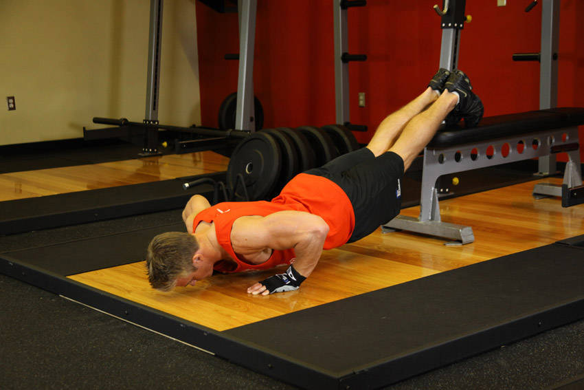 Push-Ups With Feet Elevated reference position 2