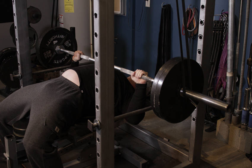 Reverse Band Bench Press reference position 2