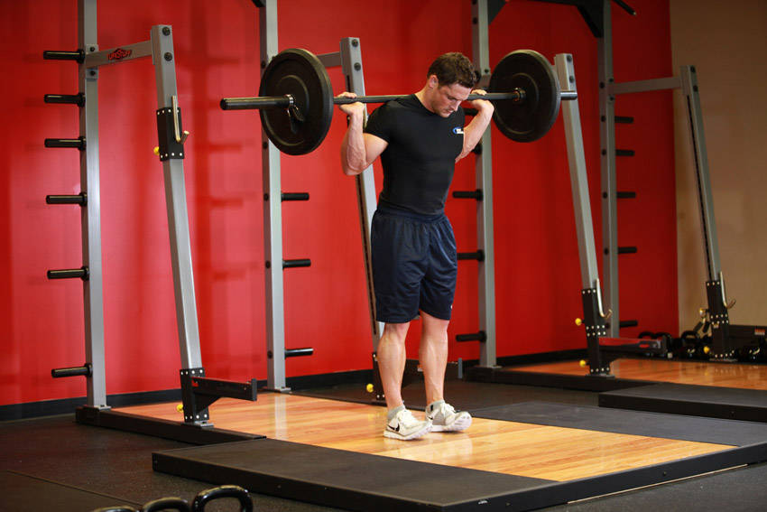 Rocking Standing Calf Raise reference position 1