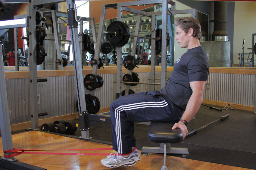 Seated Band Hamstring Curl reference position 2