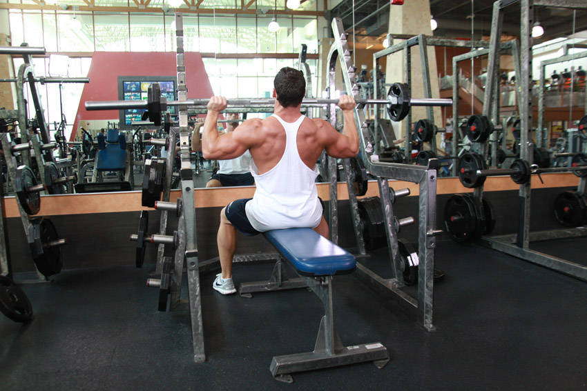 Seated Barbell Military Press reference position 1