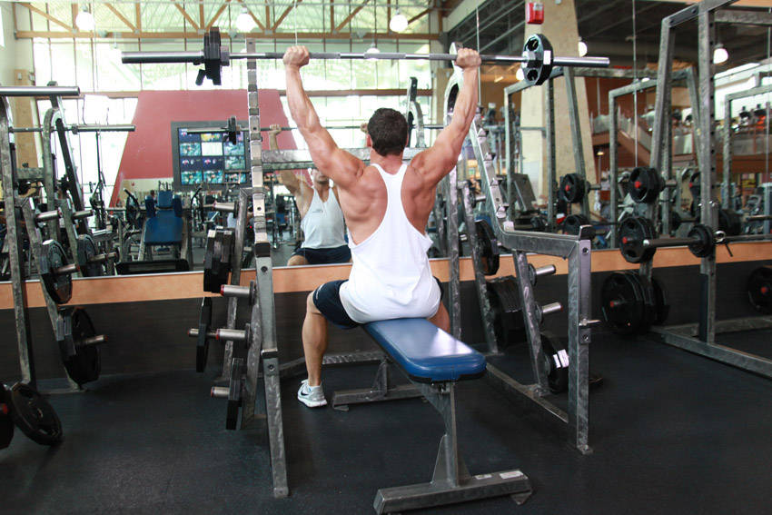 Seated Barbell Military Press reference position 2