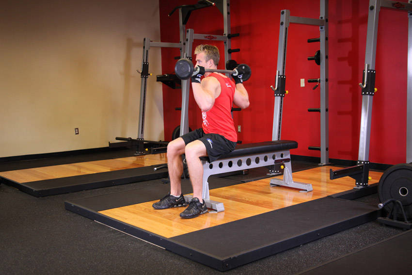 Seated Barbell Twist reference position 1