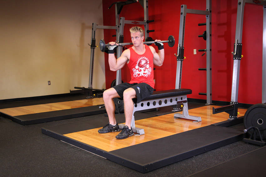 Seated Barbell Twist reference position 2