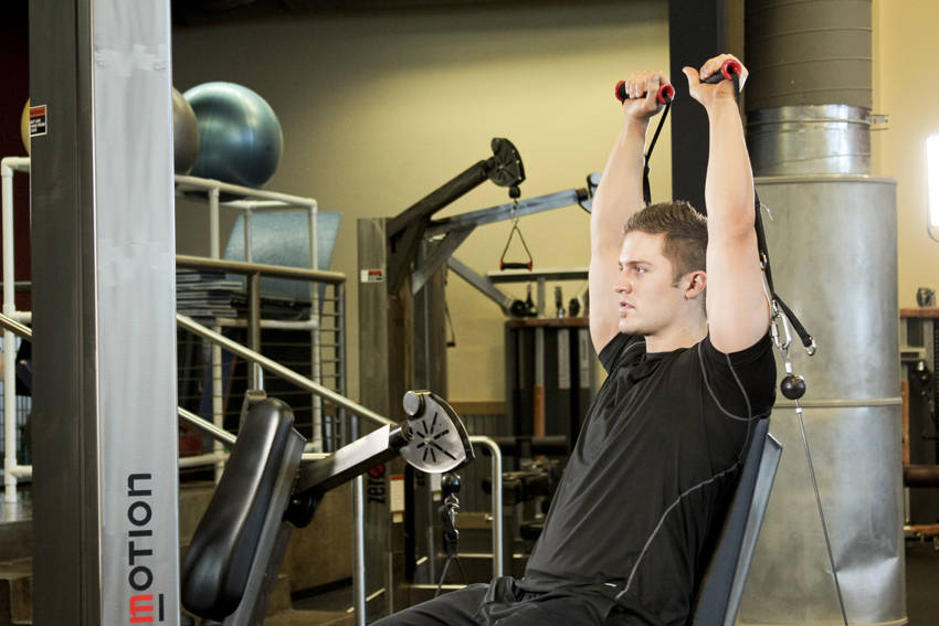 Seated Cable Shoulder Press reference position 2