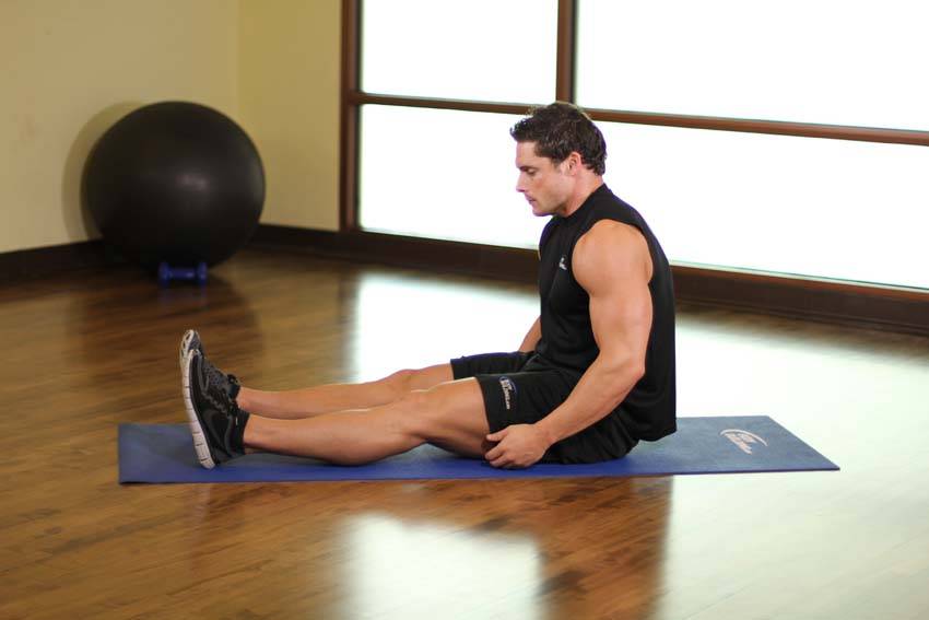 Seated Calf Stretch reference position 1