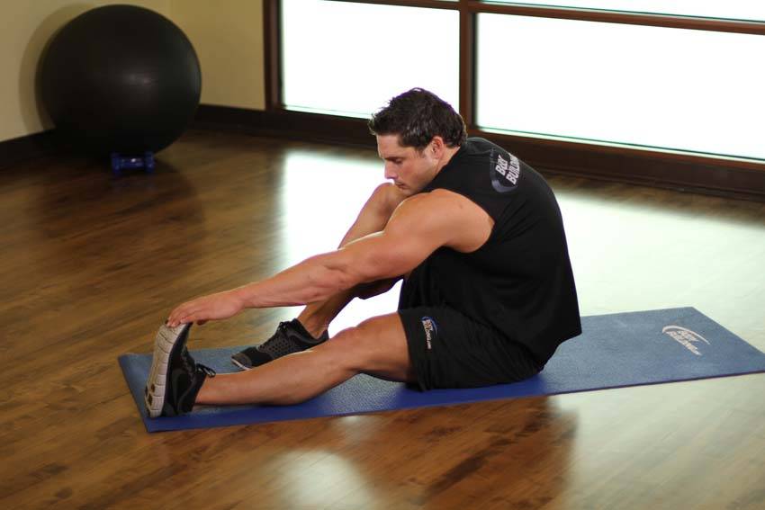 Seated Calf Stretch reference position 2