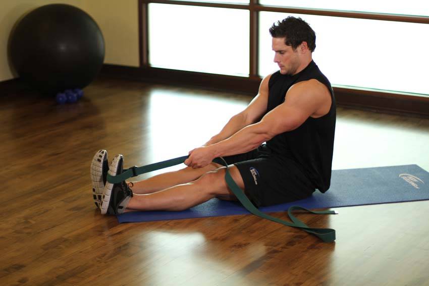Seated Hamstring and Calf Stretch reference position 2