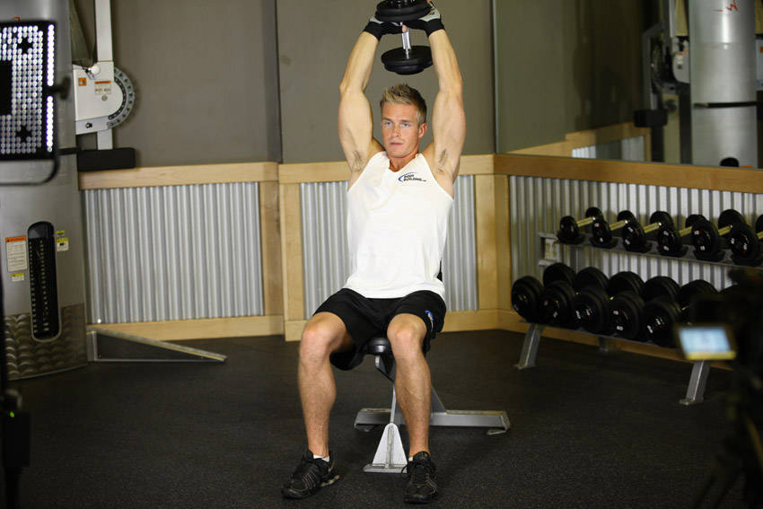 Seated Triceps Press reference position 2