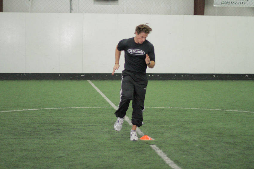 Single-Cone Sprint Drill reference position 1