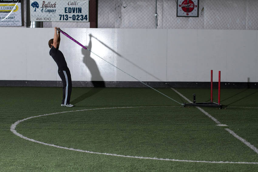 Sled Overhead Backward Walk reference position 2