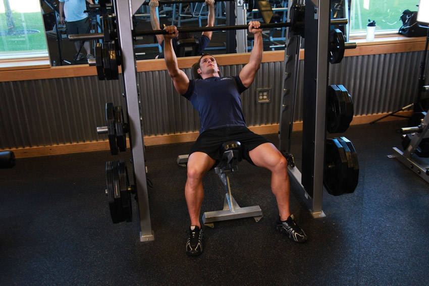 Smith Incline Shoulder Raise reference position 1