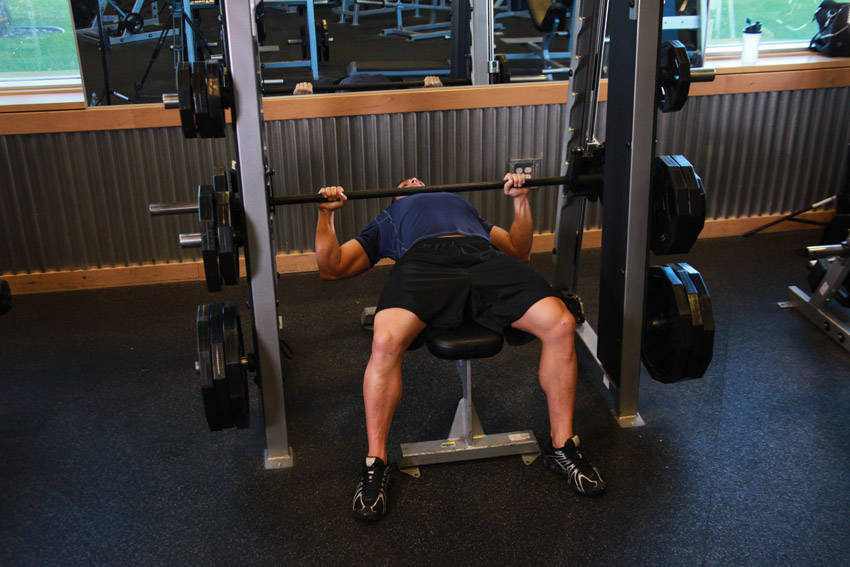 Smith Machine Bench Press reference position 1