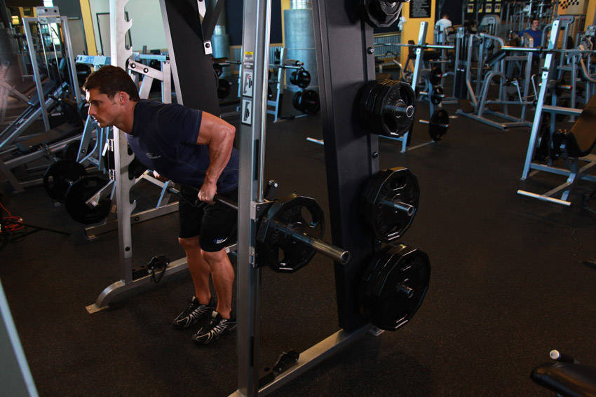 Smith Machine Bent Over Row reference position 2