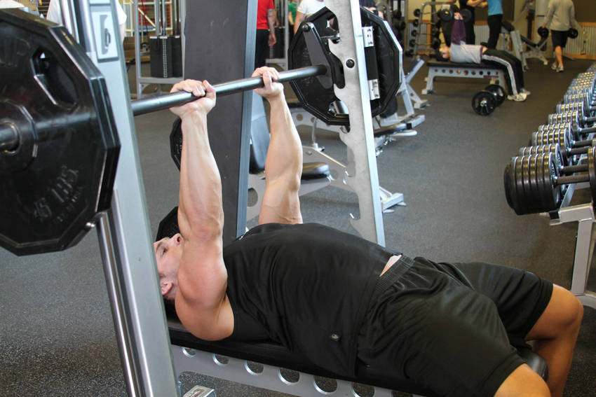 Smith Machine Close-Grip Bench Press reference position 2