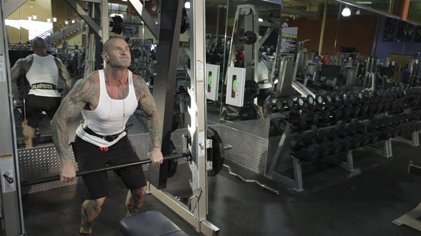 Smith Machine Hang Power Clean reference position 2