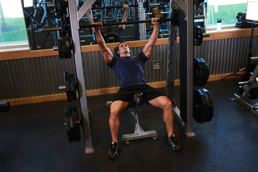 Smith Machine Incline Bench Press reference position 2