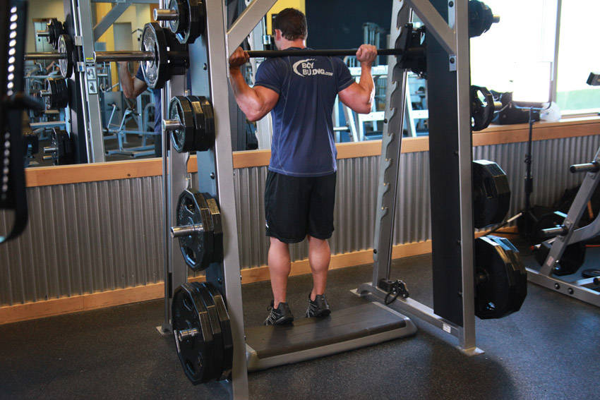 Smith Machine Reverse Calf Raises reference position 2