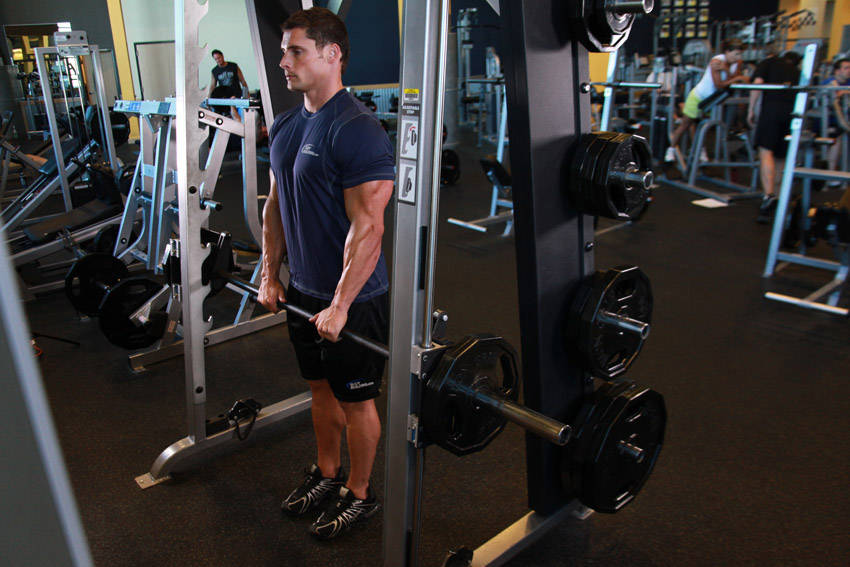 Smith Machine Upright Row reference position 1