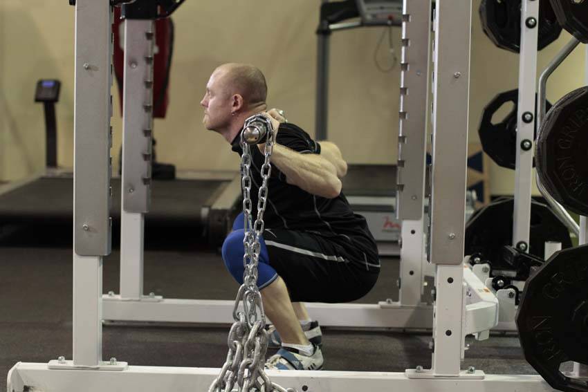 Squat with Chains reference position 2