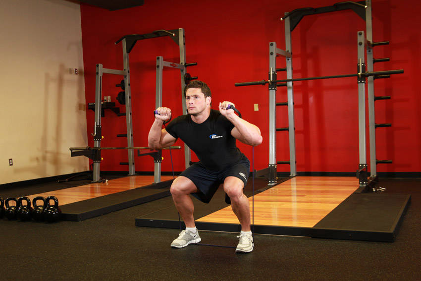 Squats - With Bands reference position 2