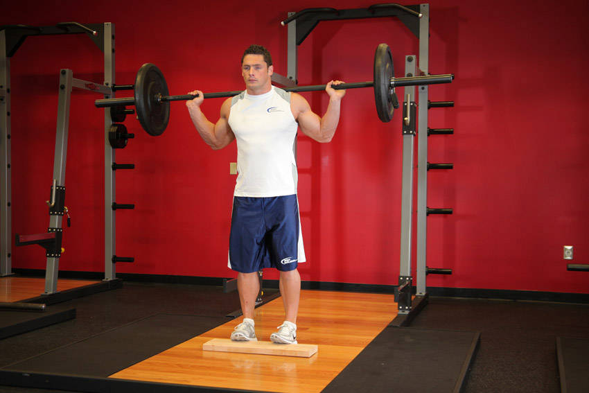 Standing Barbell Calf Raise reference position 2