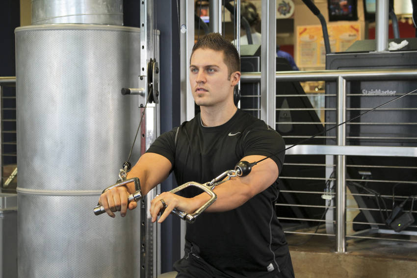Standing Cable Chest Press reference position 2