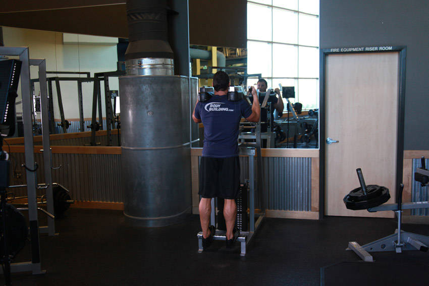 Standing Calf Raises reference position 1
