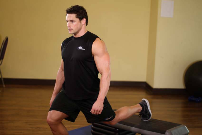 Standing Elevated Quad Stretch reference position 2