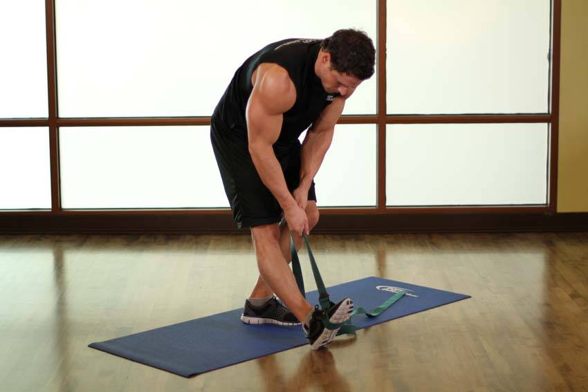 Standing Hamstring and Calf Stretch reference position 1