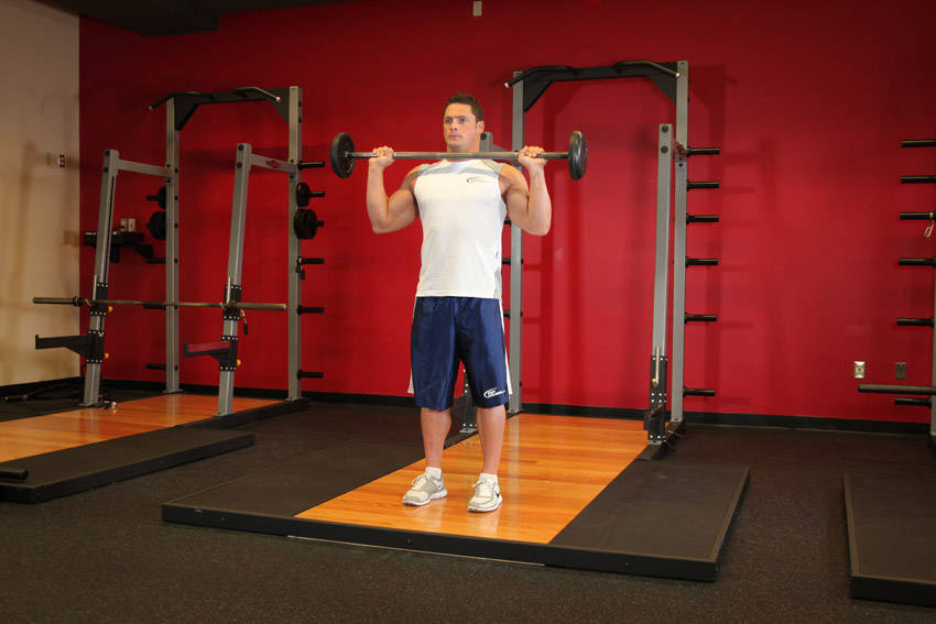 Standing Military Press reference position 1