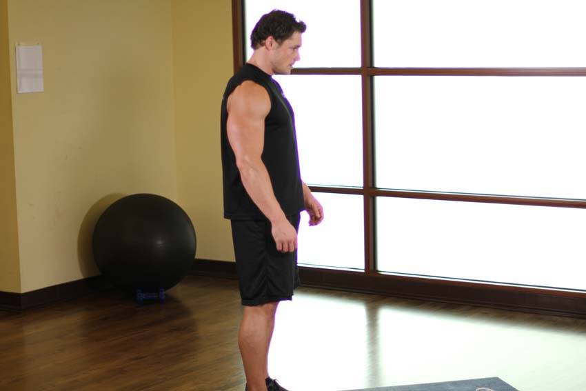 Standing Toe Touches reference position 1