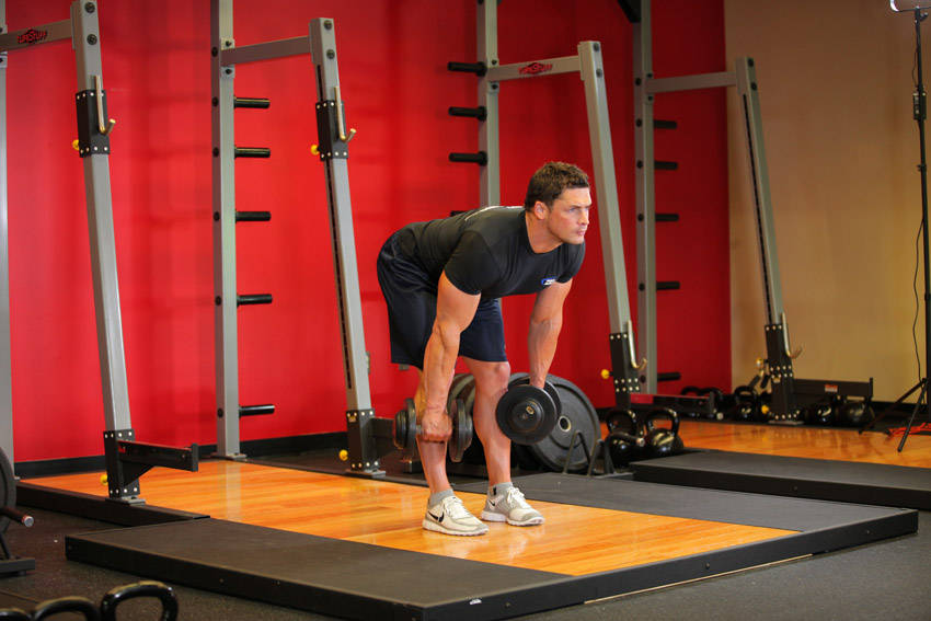 Stiff-Legged Dumbbell Deadlift reference position 2