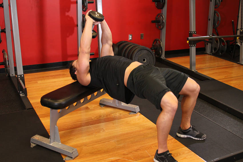 Straight-Arm Dumbbell Pullover reference position 1