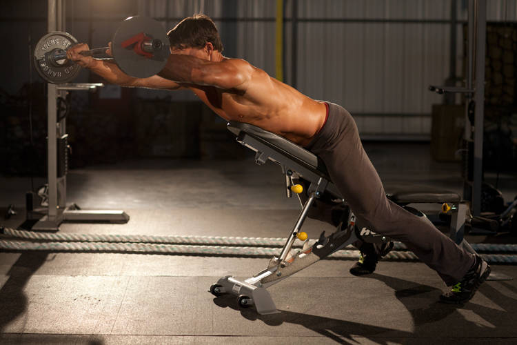 Straight Raises on Incline Bench reference position 2