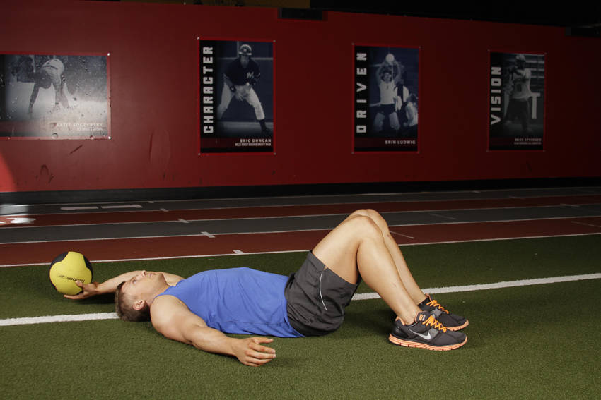 Supine One-Arm Overhead Throw reference position 1