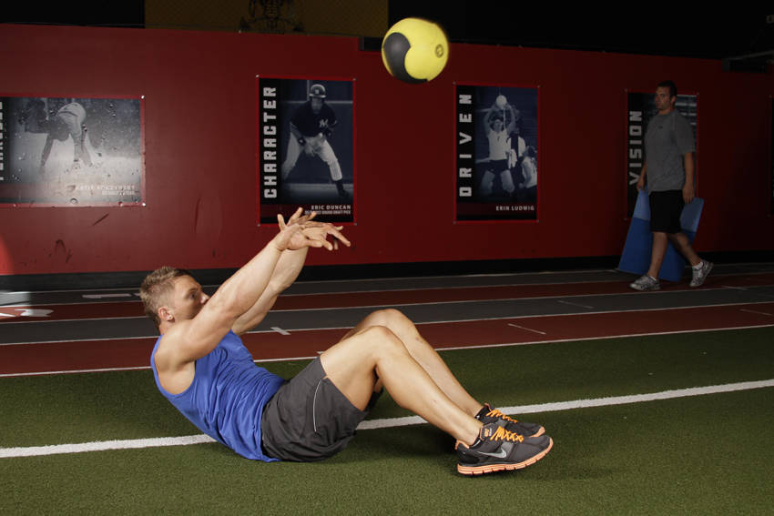 Supine Two-Arm Overhead Throw reference position 2