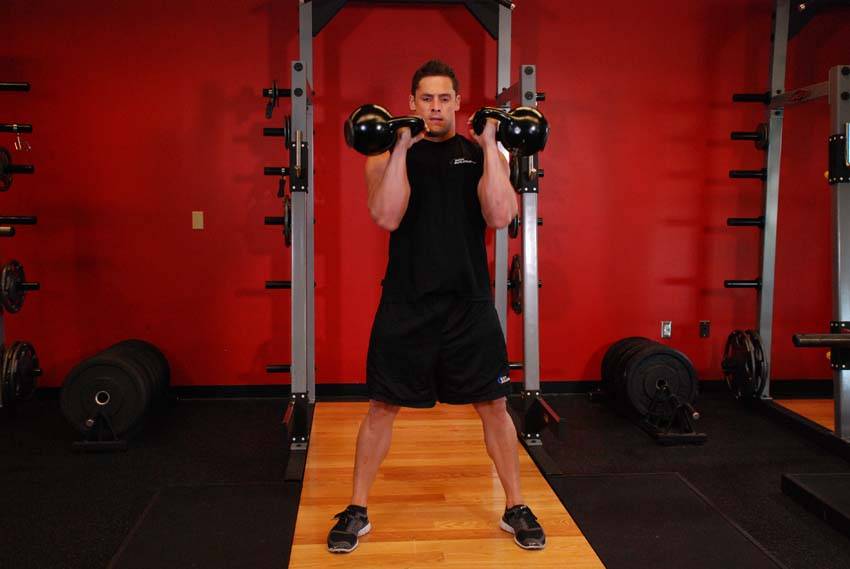 Two-Arm Kettlebell Clean reference position 2