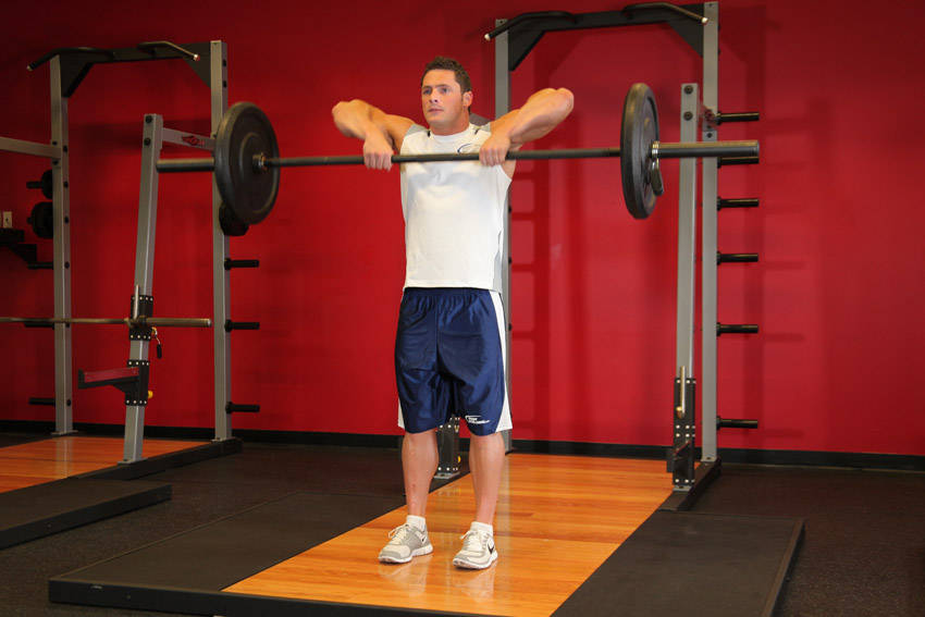 Upright Barbell Row reference position 1