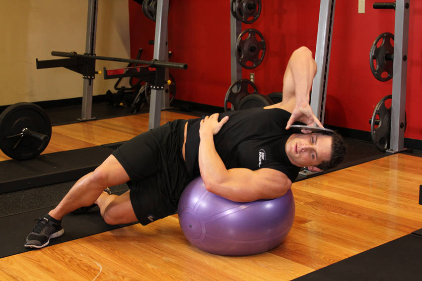 Weighted Ball Side Bend reference position 1