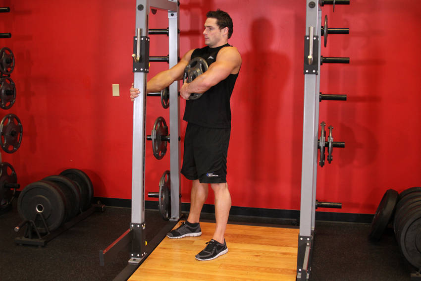 Weighted Sissy Squat reference position 1