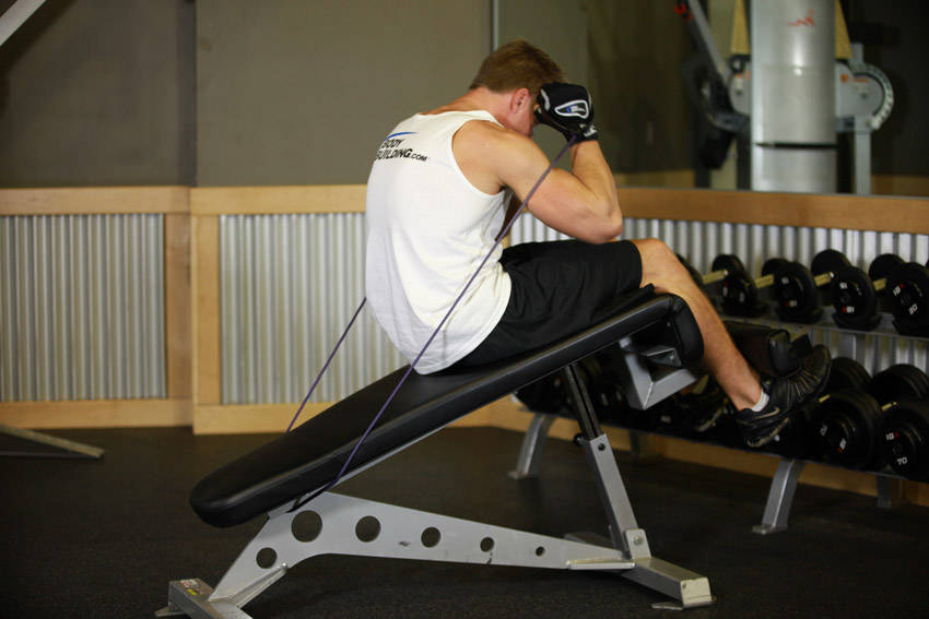 Weighted Sit-Ups - With Bands reference position 2
