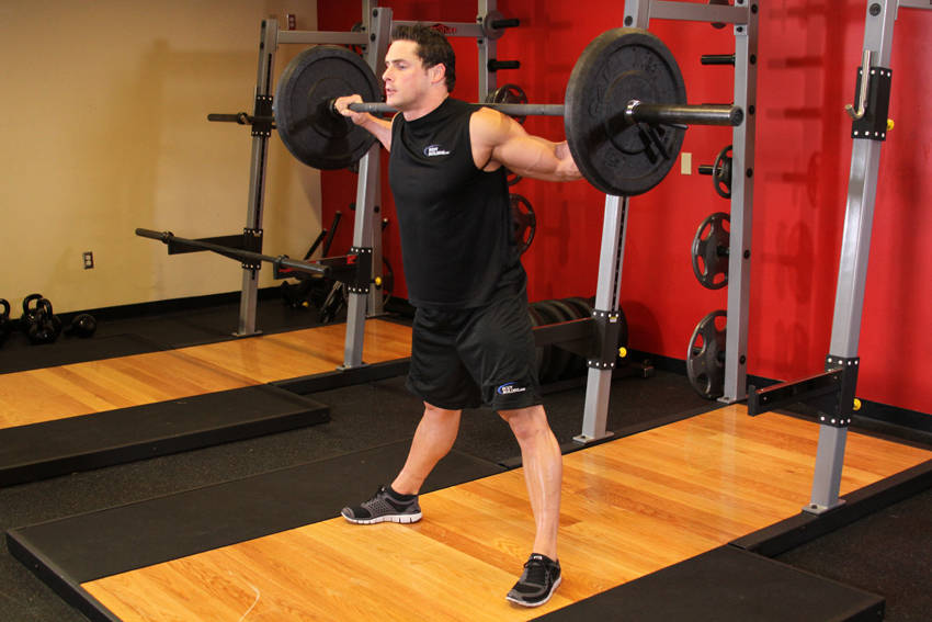 Wide Stance Barbell Squat reference position 1