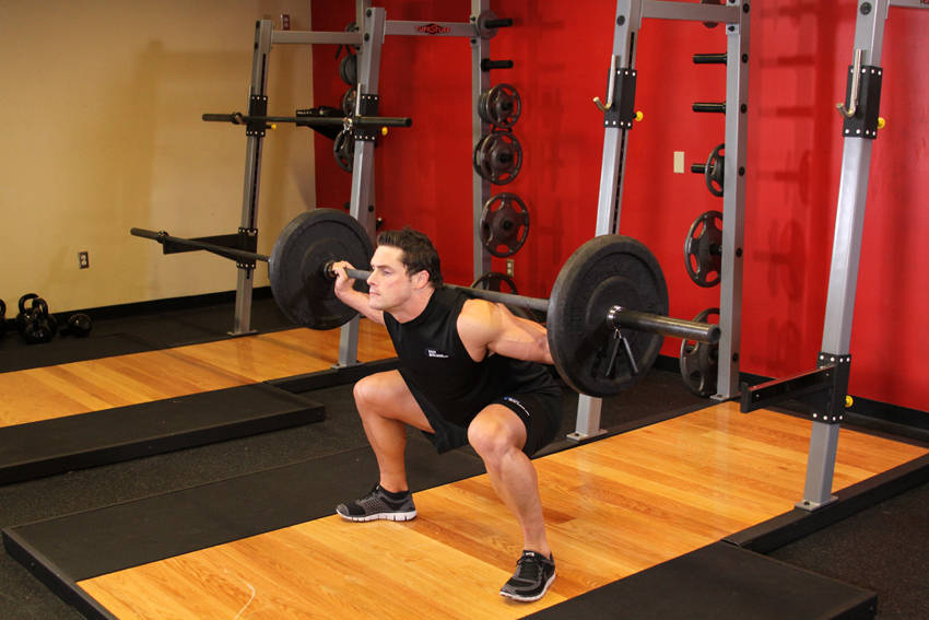 Wide Stance Barbell Squat reference position 2